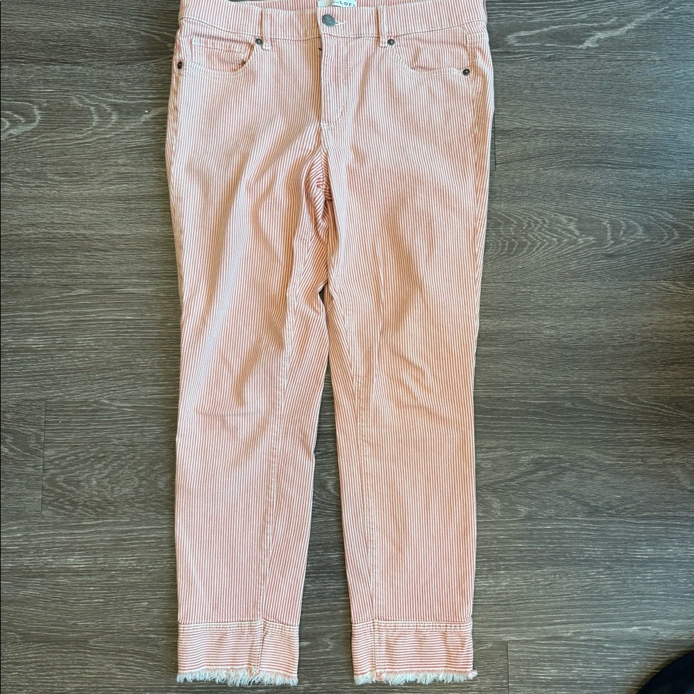 Loft Striped Jeans